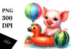 Cute Baby Pig Pumpin | Sublimation Clipart Product Image 1