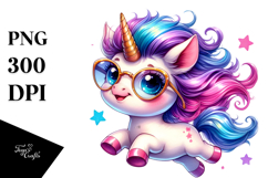 Vibrant Drawing Cute Unicorn PNG Product Image 1