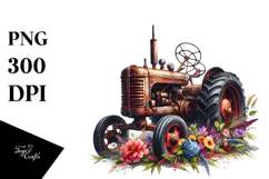 Vintage Rusty Tractor with USA Flag, 20 oz Tumbler Product Image 1