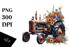 Vintage Rusty Tractor with USA Flag, 20 oz Tumbler Product Image 1