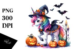 Vibrant Unicorn Halloween | Sublimation, Clipart Product Image 3