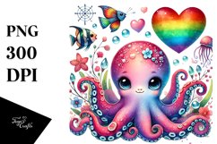 Adorned Baby Octopus Heart PNG Product Image 1