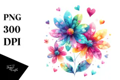 Simple Flower Heart PNG Product Image 1