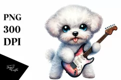 Funny Haircut Bichon Frise | Clipart Product Image 1