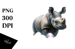Baby Rhino Easter Eggs PNG Product Image 1