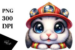 Cute Rabbit with Vibrant Crazy Eyes PNG Product Image 1