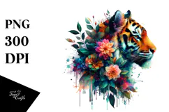 Vibrant Watercolor Tiger, 20 oz Tumbler Product Image 1