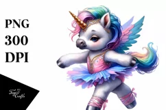 Colorful Contemporary Dancer Unicorn PNG Product Image 1