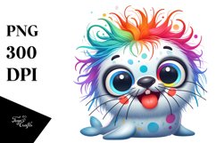 Smiling Baby Seal Clipart Product Image 3
