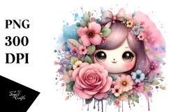 Cute Flower of Splashes, Transparent PNG Product Image 1