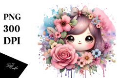 Cute Flower of Splashes, Transparent PNG Product Image 1
