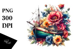 Vibrant Fishing Boat PNG Product Image 1