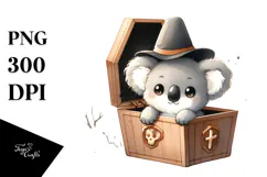 Cute Halloween Baby Koala, Transparent PNG Product Image 1