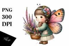 Baby Butterfly Heather Sublimation Clipart Product Image 1
