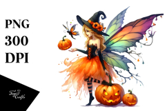 Halloween Fairy Pumpin | Sublimation Clipart Product Image 1