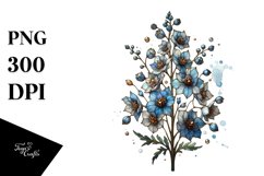 Detailed Stained Delphinium | Clipart Product Image 1