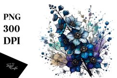 colorful Delphinium Watercolor Splash | Clipart Product Image 3