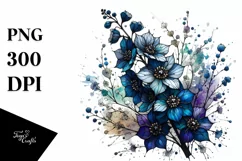 colorful Delphinium Watercolor Splash | Clipart Product Image 3