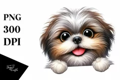 Funny Shih Tzu Watercolor | Sublimation | Clipart Product Image 1