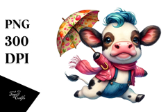 Vibrant Drawing Baby Cow PNG Product Image 1