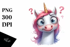 Expressive Funny Unicorn PNG Product Image 3
