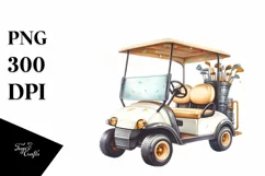 Vintage Golf Cart Confetti Clipart Product Image 3