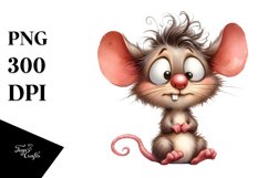 Funny Mouse Sitting | Sublimation | Clipart Product Image 1