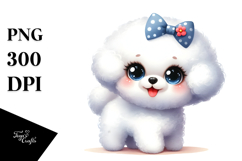 Cartoon Bichon Frise PNG Product Image 1