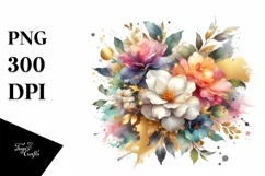 Colorful Bouquet with Gardenia Splash | Sublimation | Product Image 3