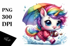Funny Baby Unicorn PNG Product Image 3