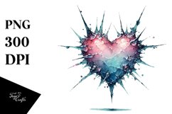 Washed Heart Spikes PNG Product Image 1