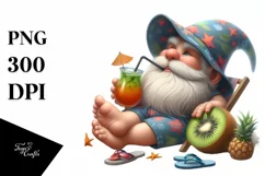 detailed Gnome Beach Wear Clipart Product Image 1