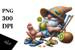 Digital Painting of Gnome with Beach Wear PNG Product Image 1