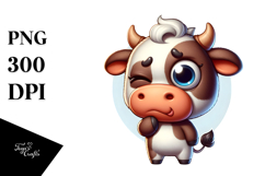 Cow with Party Hat, High-Res PNG Product Image 1