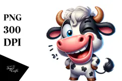 Cow with Party Hat, High-Res PNG Product Image 1