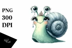 Washed Snail Watercolor Portrait Product Image 3