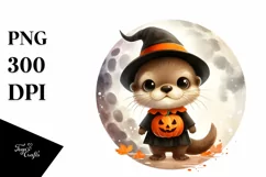 Digital Painting Baby Otter PNG Product Image 3