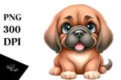 Cartoon Mastiff PNG Product Image 1