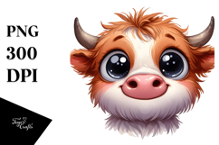 Expressive Highland Cow PNG Product Image 1