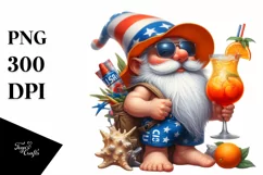detailed Gnome USA Collor Clipart Product Image 1