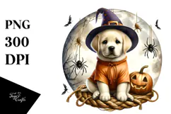 Puppy Dressed for Halloween, Transparent PNG Product Image 1