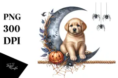 Puppy Dressed for Halloween, Transparent PNG Product Image 1