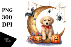 Puppy Dressed for Halloween, Transparent PNG Product Image 1