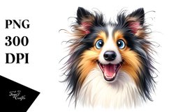 Crazy Funny Collie Smiling Clipart Product Image 3