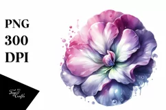 Glossy Sweet Pea Watercolor | Clipart Product Image 3