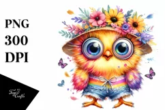 Cute Baby Chicken in Summer Suit | Sublimation | Clipart Product Image 1