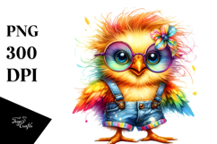 Summer Baby Chicken | Sublimation Clipart Product Image 1