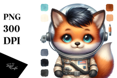 aCute Energetic Fox with Big Eyes and Cool Haircut, PNG Product Image 1