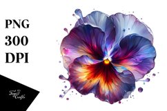 Material Abstract Pansy Splash Design | Clipart Product Image 3