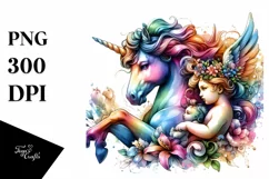 Colorful Sculpture Unicorn PNG Product Image 1